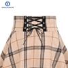 Khaki Skirt for Women 2025 Fall Winter Pleated Mini Plaid Skirt (Large, Plaid Khaki) view 3