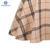 Khaki Skirt for Women 2025 Fall Winter Pleated Mini Plaid Skirt (Large, Plaid Khaki) view 4