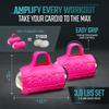 Cardio Max Ultra-Dense Stainless Steel Hand Weights with Anti-Slip Silicone Finger Loop Set of 2 for Workout, Fitness, Training for Men and Women - 3.0 lbs (Pink) + Free E-Book Workout Guide view 3
