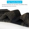 APTYID Men's Moisture Wicking Cushioned Crew Work Boot Socks, Size 9-12, Black, 4 Pairs view 4