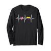 USA Colombia Shirt Heartbeat America Colombian Flag Heart Long Sleeve T-Shirt view 1