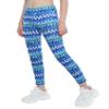 Hansber Kids Girls Tie Dye Running Pants High Waist Leggings Dance Sports Gymnastics Yoga Casualwear Green&Blue 4 view 3