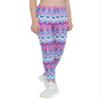 Hansber Kids Girls Tie Dye Running Pants High Waist Leggings Dance Sports Gymnastics Yoga Casualwear Purple&Pink 4 view 1
