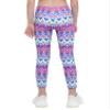 Hansber Kids Girls Tie Dye Running Pants High Waist Leggings Dance Sports Gymnastics Yoga Casualwear Purple&Pink 4 view 4