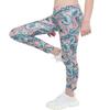 Hansber Kids Girls Tie Dye Running Pants High Waist Leggings Dance Sports Gymnastics Yoga Casualwear Orange Pink 6 view 3