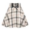 IDEALSANXUN Gothic Plaid Mini Skirts for Womens Short High Waist Plaid Skirts (X-Large, Plaid Beige) view 1