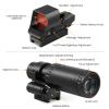 Feyachi red dot magnifie with RS-30 Reflex Sight Combo, Multiple Reticle System Red Dot Sight & Magnifier Combo Built-in Flip Mount view 2