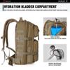 WINCENT Multi Function Military Tactical Assault Backpack with Double Stitching, Braided Handle, and Laser Cut Mole Webbing for Gear Attachment, Tan view 2