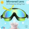 Seago Swim Goggles 2 Pack Anti-Fog Anti-UV Wide View Swimming Goggles for Kids 3-14 view 2