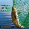 Dovesun Fishing Net Fish Landing Net Foldable Fishing Replacement Net for Freshwater Saltwater Fishing Net Replacement Netting Green Color Handle/Frame Not Included view 2