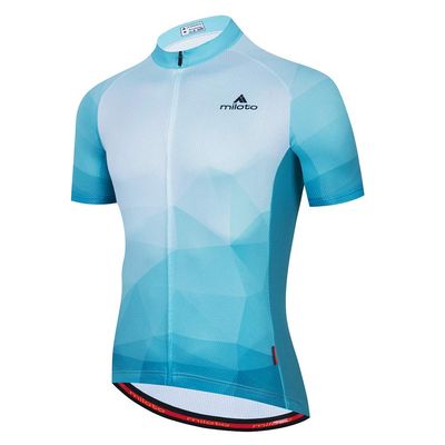 Uriah Men's Cycling Jersey Short Sleeve Reflective Blue White Size XXL(CN)