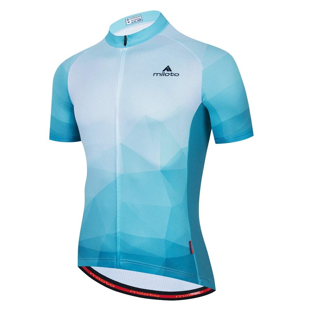 Uriah Men's Cycling Jersey Short Sleeve Reflective Blue White Size XXL(CN)
