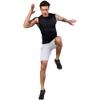 WRAGCFM Mens Workout Compression Shorts,Mens Athletic Compression Shorts with Pockets Running Spandex Underwear Cool Dry Active Baselayer Sports Gym Tights (White,M) view 2