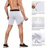 WRAGCFM Mens Workout Compression Shorts,Mens Athletic Compression Shorts with Pockets Running Spandex Underwear Cool Dry Active Baselayer Sports Gym Tights (White,M) view 4