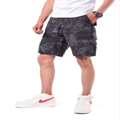 BACKBONE Mens Army Tactical Military BDU Camouflage Shorts Work Fishing Camping Casual Cargo Shorts (Black Python -Ripstop,Size 30)
