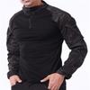 HARGLESMAN Men's Tactical Airsoft Long Sleeve BDU Uniform Set Shirts Snug Fitting Top Shirt Practical Painting Ball Comfortable Breathable Soft Work Hiking Fishing Hunting Outdoor Suits Black Camo XL view 2