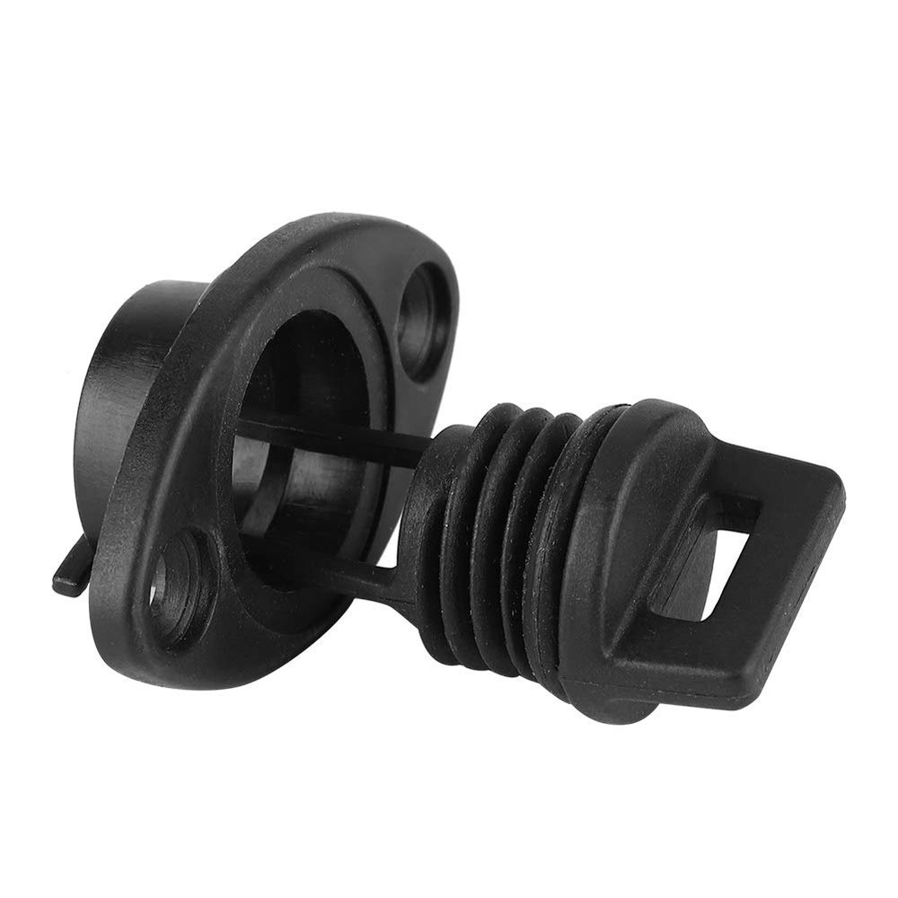 Asixxsix Easy to Install Boat Drain Plug, Black Universal Drain Plug, PVC/Plastic Kayak for Dinghy Boat Canoe