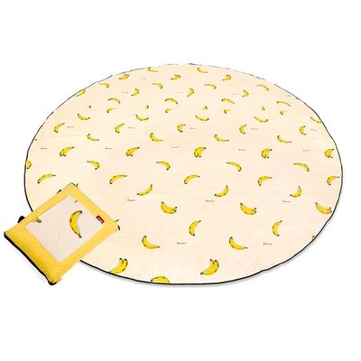 Picnic Blanket Waterproof, Round-300cm, Portable Extra Large Beach Blanket with Zipper, Picnic Mat and for Outdoor Travel Camping Hiking Activities(300D Oxford Waterproof Backing) ( Color : Style2 )