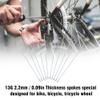 VGEBY Bike Spokes, 10pcs 80-310mm Stainless Steel Thickness Spokes 13G 2.2mm Cycling Accessory (220MM) view 3