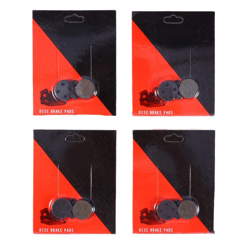 EVTSCAN 4 Pairs Cycling Disc Brake Pads Black Resin Semimetal Disc Brake Pad Bicycle Brake Pad Replacement Kit for Mountain Bike Bicycle