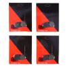 EVTSCAN 4 Pairs Cycling Disc Brake Pads Black Resin Semimetal Disc Brake Pad Bicycle Brake Pad Replacement Kit for Mountain Bike Bicycle view 1