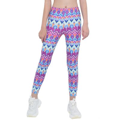 CHICTRY Girls Tie Dye Athletic Legging Pants Gymnastics Ballet Sports Tights Performance Dancewear Purple&Pink 4