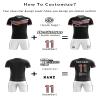ORKY Customize Soccer Jersey, Men Kids Personalized Name Number Team Outfit, Women Custom Sport Uniform Eagle (Black L) view 2