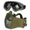 Yzpacc Airsoft Mask with Goggles, Foldable Half Face Airsoft Mesh Mask with Ear Protection for Paintball Shooting Cosplay CS Game view 1