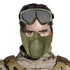 Yzpacc Airsoft Mask with Goggles, Foldable Half Face Airsoft Mesh Mask with Ear Protection for Paintball Shooting Cosplay CS Game view 4