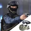 Yzpacc Airsoft Mask with Goggles, Foldable Half Face Airsoft Mesh Mask with Ear Protection for Paintball Shooting Cosplay CS Game view 4
