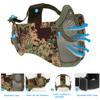 Airsoft Mask with Goggles, Foldable Half Face Airsoft Mesh Mask with Ear Protection for Paintball Shooting CS Game (PG) view 3