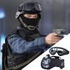 Yzpacc Airsoft Mask with Goggles, Foldable Half Face Airsoft Mesh Mask with Ear Protection for Paintball Shooting Cosplay CS Game view 4