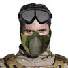 Yzpacc Airsoft Mask with Goggles, Foldable Half Face Airsoft Mesh Mask with Ear Protection for Paintball Shooting Cosplay CS Game view 4