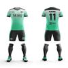 ORKY Custom Soccer Jersey with Short Men Kids Personalized Name Number Logo Shirt Football Team Uniform Water Kylin(Green 2XS) view 2