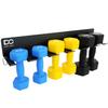 Double Circle Dumbbells Rack Home Gym Storage (Rack Only), 6-Slot Free Weight Holder, Heavy-Duty Wall-Mounted Steel Stand for Strength Training Equipment, 2 Carabiners and Mounting Hardware view 1