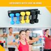 Double Circle Dumbbells Rack Home Gym Storage (Rack Only), 6-Slot Free Weight Holder, Heavy-Duty Wall-Mounted Steel Stand for Strength Training Equipment, 2 Carabiners and Mounting Hardware view 2