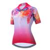 BIYINGEE Women's Cycling Jersey Short Sleeve Sweat Wicking White Red Size M view 1