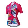 BIYINGEE Women's Cycling Jersey Short Sleeve Sweat Wicking Flower Red Size XXXL view 1