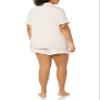 Amazon Essentials Women's Cotton Modal Piped Notch Collar Pajama Set, Comfortable Loungewear (Available in Plus Size), Pale Pink, Small view 4