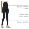 Amazon Essentials Women's Comfortable Over The Belly High Waisted Stretchy Maternity Leggings, Black, Large view 4