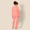 Amazon Essentials Women's Cotton Modal Long-Sleeve Shirt and Full-Length Bottom Pajama Set, Coral Pink, XX-Large view 3