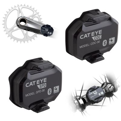CATEYE Magnetless Speed/Cadence Sensors IPX7 Waterproof Wireless Bluetooth ANT+ Bike Computer RPM Sensor for Road, Spin Bikes and Smart Trainers, Compatible with Rouvy, Zwift, Peloton, Wahoo
