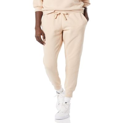 Amazon Essentials Women's Fleece Jogger Sweatpant (Available in Plus Size), Beige, X-Small