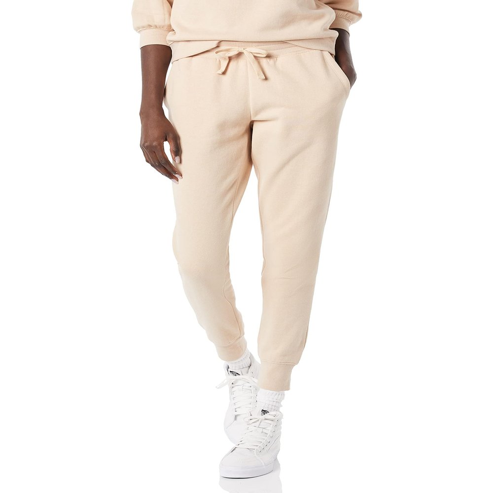 Amazon Essentials Women's Fleece Jogger Sweatpant (Available in Plus Size), Beige, X-Small