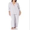 Amazon Essentials Women's Cotton Modal Long-Sleeve Shirt and Full-Length Bottom Pajama Set, Lilac, 4X view 1