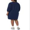 Amazon Essentials Women's Fleece Blouson Sleeve Boatneck Sweatshirt Dress (Available in Plus Size), Navy, Small view 4