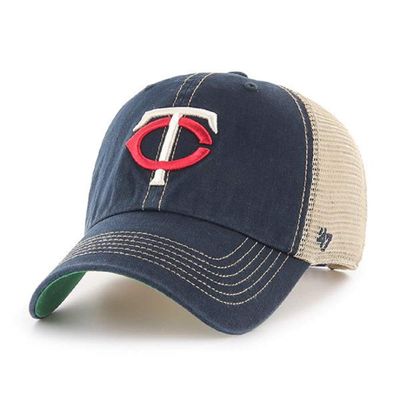 '47 MLB Trawler Mesh Clean Up Adjustable Hat, Adult One Size Fits All (Minnesota Twins Navy)