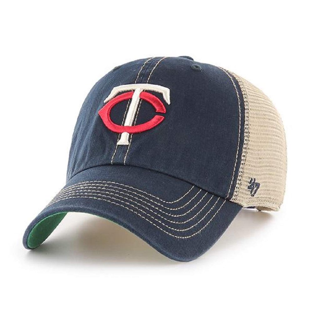 '47 MLB Trawler Mesh Clean Up Adjustable Hat, Adult One Size Fits All (Minnesota Twins Navy)