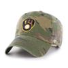 '47 MLB Camo Clean Up Adjustable Hat, Adult One Size Fits All (Milwaukee Brewers Camo) view 1