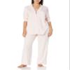 Amazon Essentials Women's Cotton Modal Long-Sleeve Shirt and Full-Length Bottom Pajama Set, Pale Pink, 5X view 1